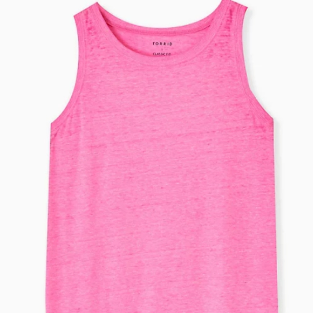 TORRID CREW TANK TOP hot pink 0x